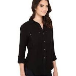 CALVIN KLEIN JEANS Black Long Sleeve Button Shirt